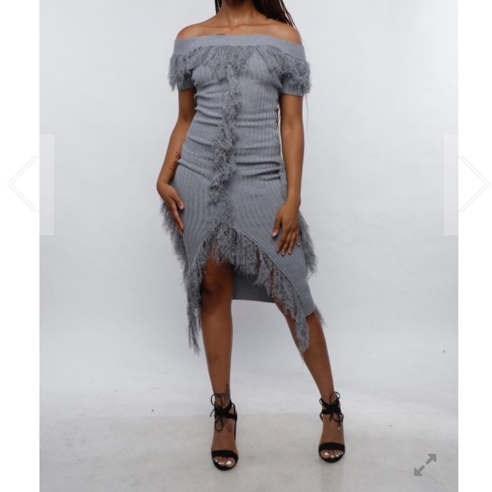 Hera Collection KNIT GRAY DRESS size S